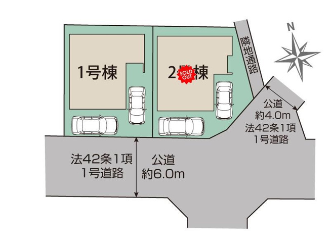 【区画図】 | 川越市霞ケ関北5丁目　ブルーミングガーデン　新築戸建　全2棟　1号棟