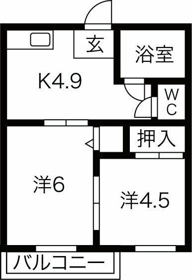 ハイツ東新A棟の間取り