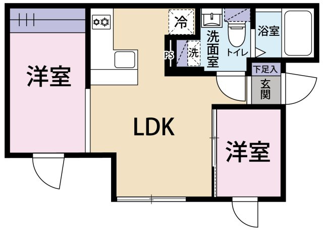 Recorrido Nakanoshinbashi 301号室の間取り