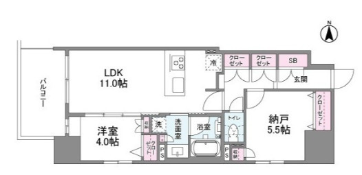 シーズンフラッツ南森町PREMIERの間取り