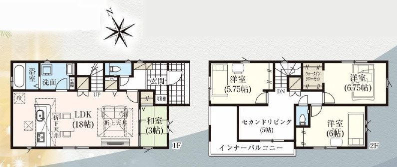 八重瀬町安里（全2棟）の間取り|2号棟　3280万円