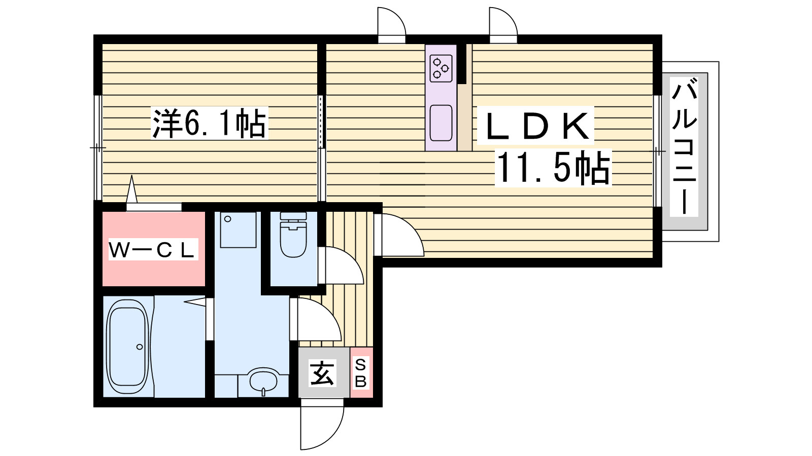 Felice Casa B棟の間取り