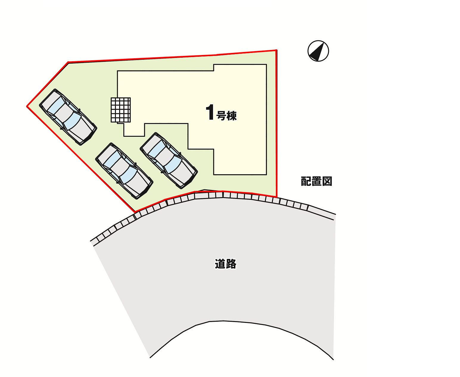 郡山市富田町字坦ノ腰　　　  １号棟　　富田小学校、富田中学区　の区画図