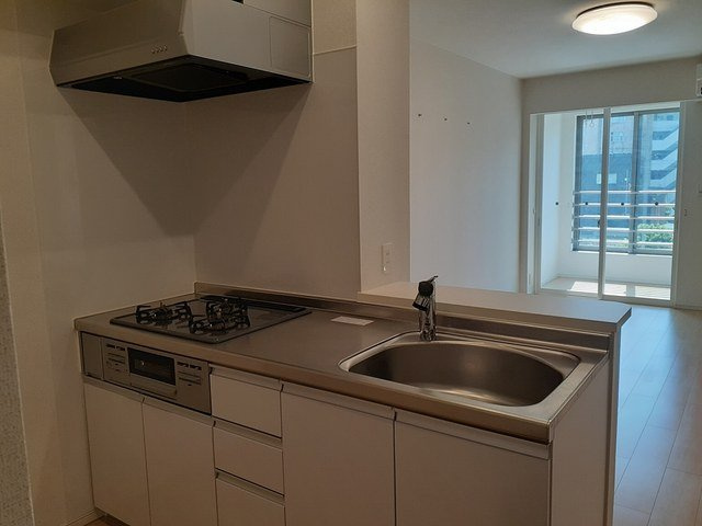 サニー　セイバリ　Ⅴのキッチン|コンパクトなキッチンで掃除もラクラク