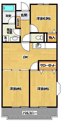 メゾン繁之丞の間取り|キッチン、トイレ、浴室水まわりのリフォーム行いました。
新しい設備で快適な生活を送りませんか！？