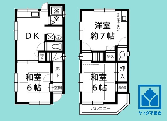尼崎市東園田町７丁目の間取り