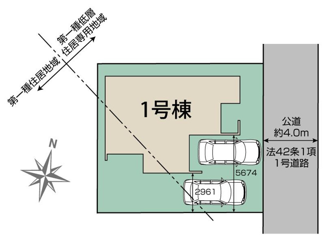 【区画図】 | 川越市吉田4期　ブルーミングガーデン　新築戸建　全1棟　1号棟