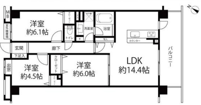 【間取り】 | 藤和シティホームズ明大前壱番館