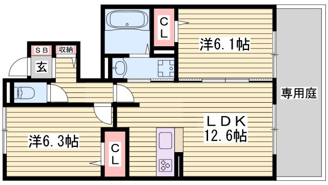 キングス　ヒルズの間取り