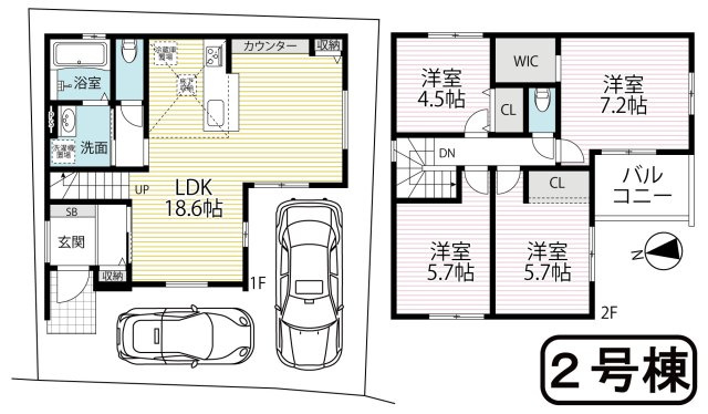 完成物件につき即入居可能●リビング広々１８.６帖の４ＬＤＫ●駐車２台可能●伏見区羽束師古川町１期