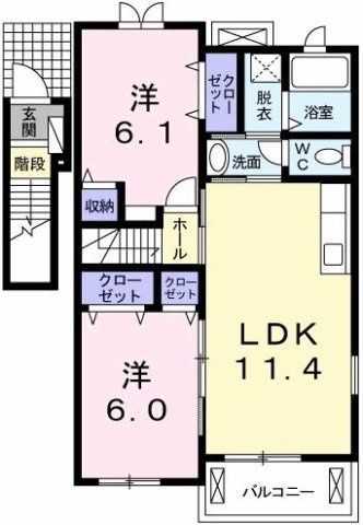 リバーサイド春木　壱番館の間取り