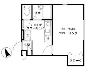 文京区本駒込１丁目のアパートの間取り