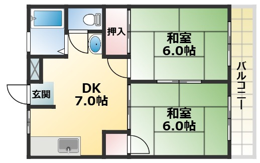 宮町コーポラスの間取り