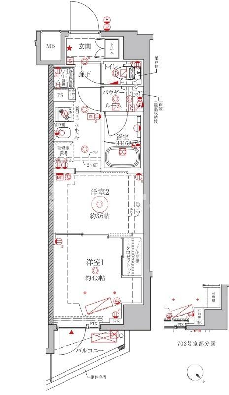 練馬区富士見台２丁目の賃貸マンションの間取り