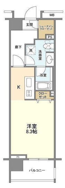 クリオ五反田の間取り|間取りです。