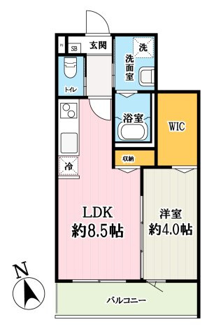 (仮称)キャメル梅島2Aの間取り