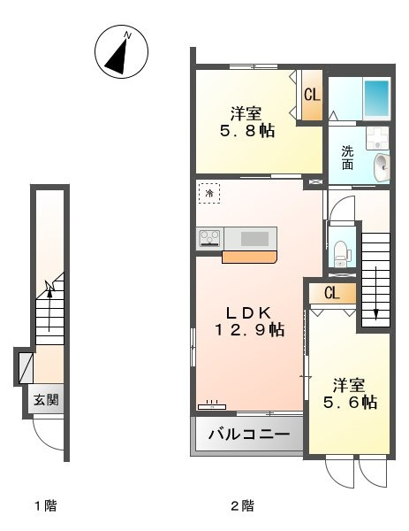 クレシアAの間取り|間取り