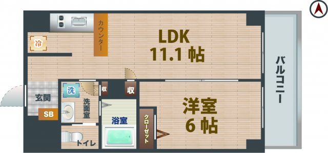 【間取り】 | フォルマーレ新中野 | 人気の1LDK。