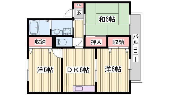 ヴェールハイム霞ヶ丘の間取り