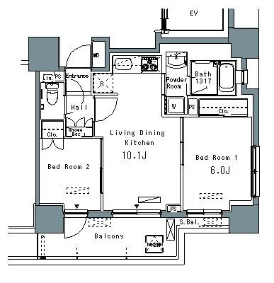 パークアクシス仲御徒町の間取り|間取りです。