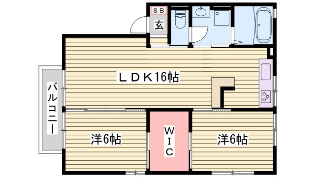 ガーデンコート車A棟の間取り