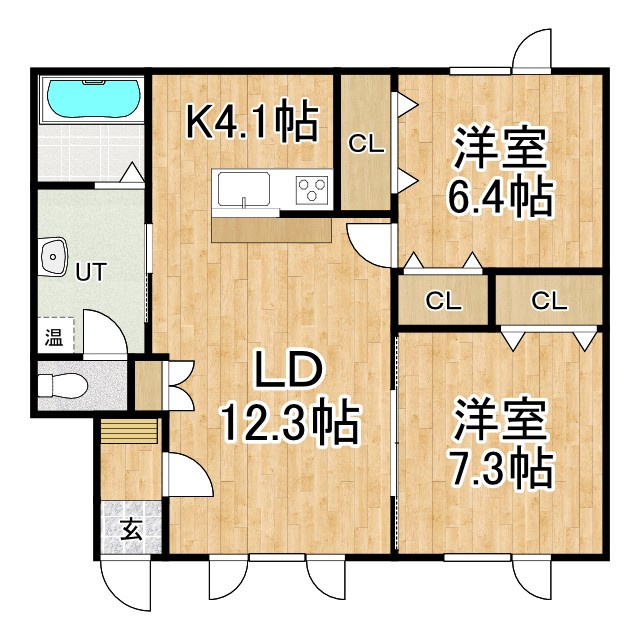 エスペランサ新得Ⅵの間取り