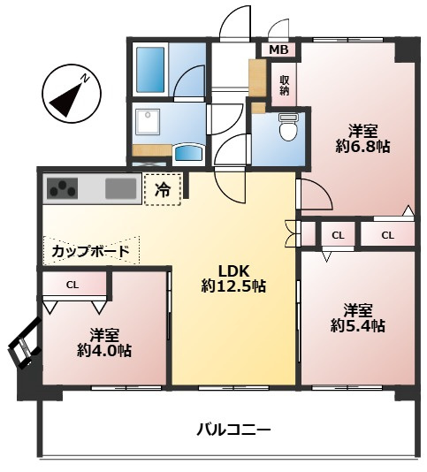 【間取り】 | ライオンズマンション香椎駅前
