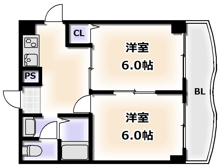 ツェルマット長居の間取り