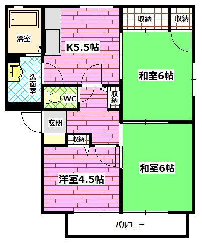 エクセル向井B棟の間取り