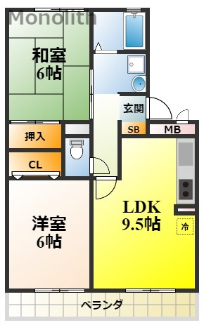 ピーチハイツ上町の間取り