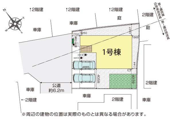 【区画図】 | 川越市上戸新町6期　ブルーミングガーデン　新築戸建　全1棟　1号棟