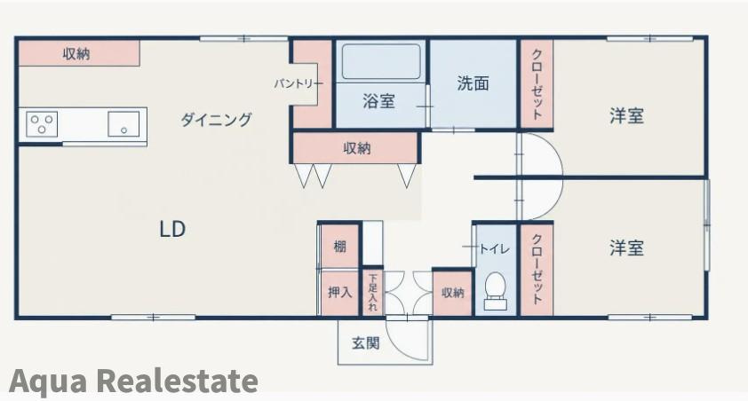 丸亀市土器町東　リノベ物件の間取り