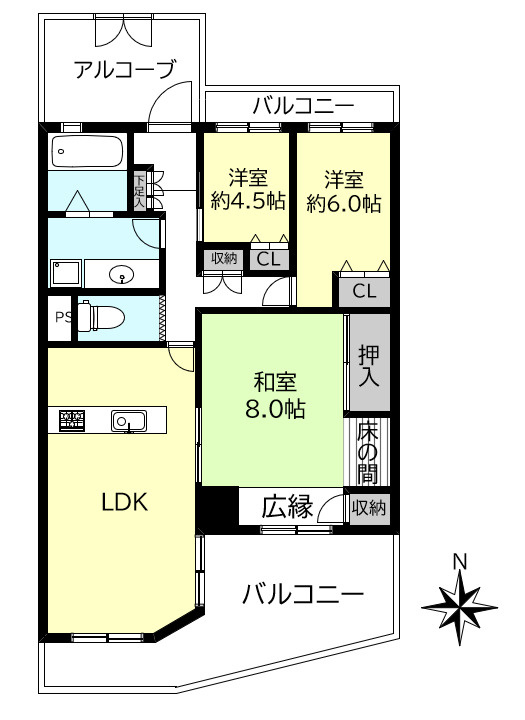 エルタウン学園5の間取り