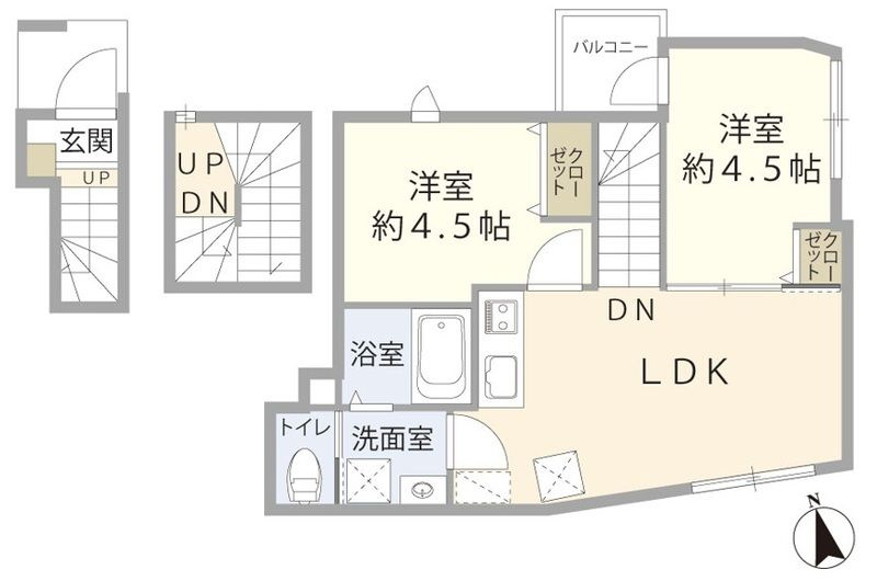 L’Allure Nishikoyamaの間取り