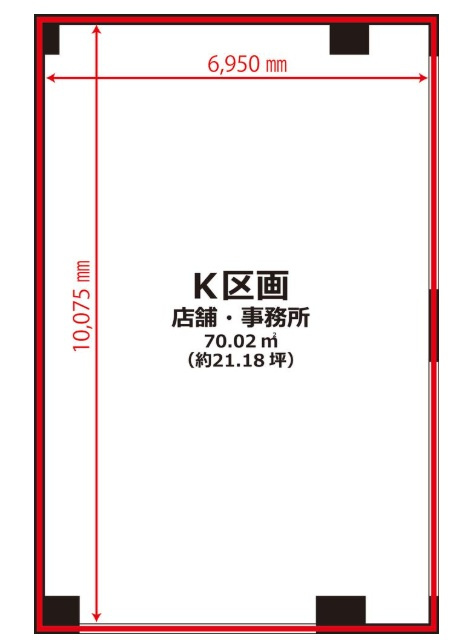 狭山市新狭山２丁目の店舗事務所の間取り