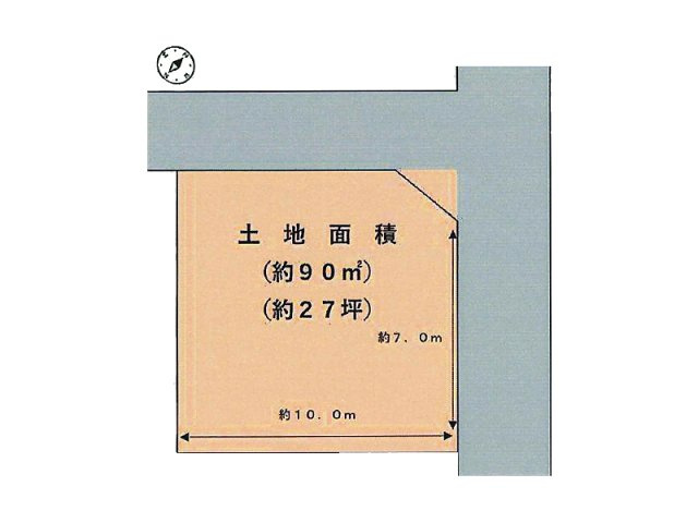 【土地図】 | 新座市池田2丁目　建築条件無売地　限定1区画　(ふじみ野店) | 角地×整形地！敷地面積約89.1㎡の建築条件無し売地。