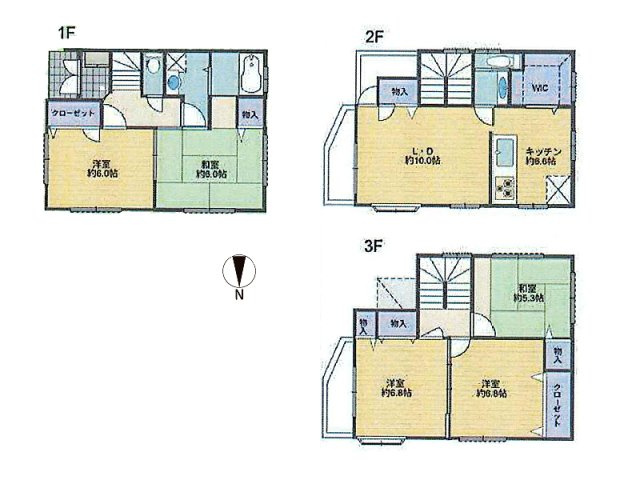 【間取り】 | 川越市今泉　中古一戸建住宅　（ふじみ野店） | 5LDKのゆとりある間取り。WICや全居室収納を備え、すっきりと暮らせます。
