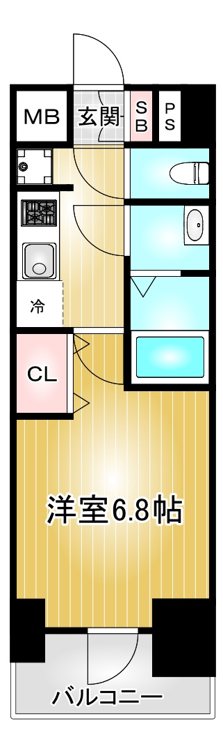 プレサンス名古屋幅下ファビュラス| 名古屋市の賃貸ならMy賃貸の間取り|プレサンス名古屋幅下ファビュラス