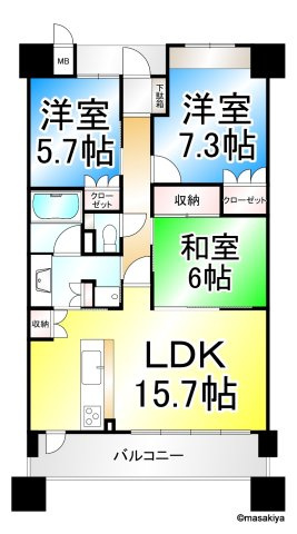 サーパス信濃吉田駅前の間取り