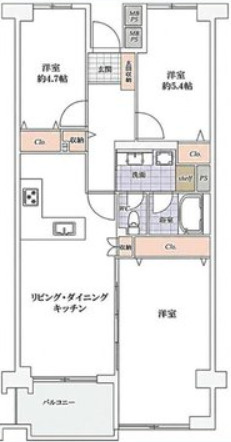 東陽町公園ハイツ１番館の間取り