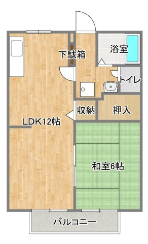 たんぽぽハイツの間取り|※同間取の別のお部屋の写真となります