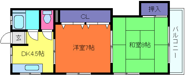 グランディア護国神社前の間取り