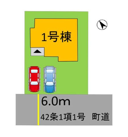 糟屋郡須恵町須恵第10-1棟（1号棟）の区画図|配置図