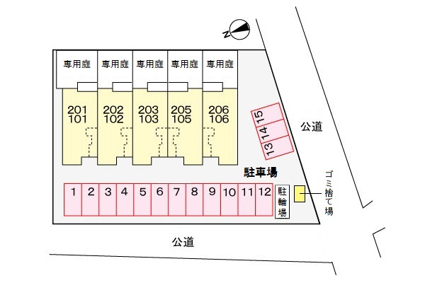 グレイス牛川の区画図