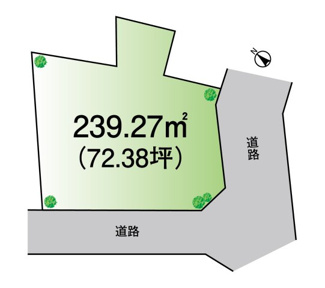 【区画図】 | 千葉市緑区大椎町②　土地 | 70坪越えのゆとりある敷地。お住まいの理想が叶えられそうです。