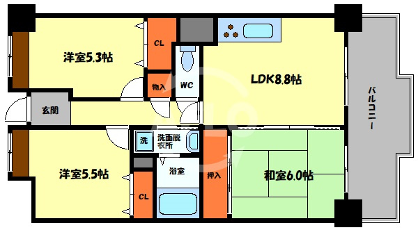エレガンス巽の間取り|エレガンス巽　間取り