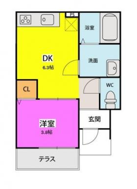 福岡市南区井尻３丁目のアパートの設備
