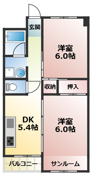 エトワールヴィルーR山本南の間取り