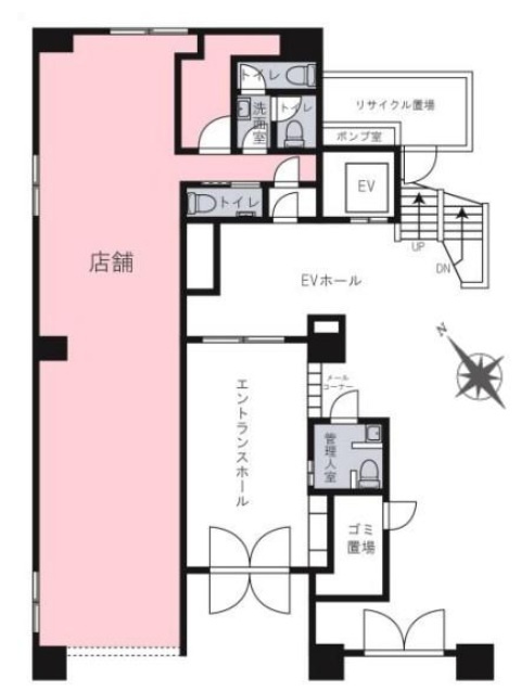 港区赤坂２丁目の店舗事務所の間取り