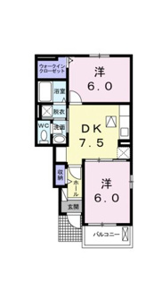 【間取り】 | アンソレイエ見奈良　Ｂ